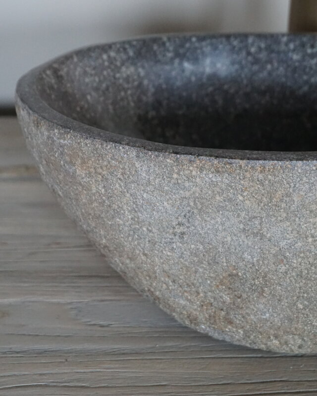 Rene Houtman Kleine Stenen Waskom + Spoelgat | H14 x B30 x D21 cm