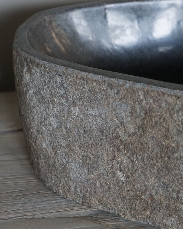 Rene Houtman Kleine Stenen Waskom + Spoelgat | H14 x B29 x D26 cm
