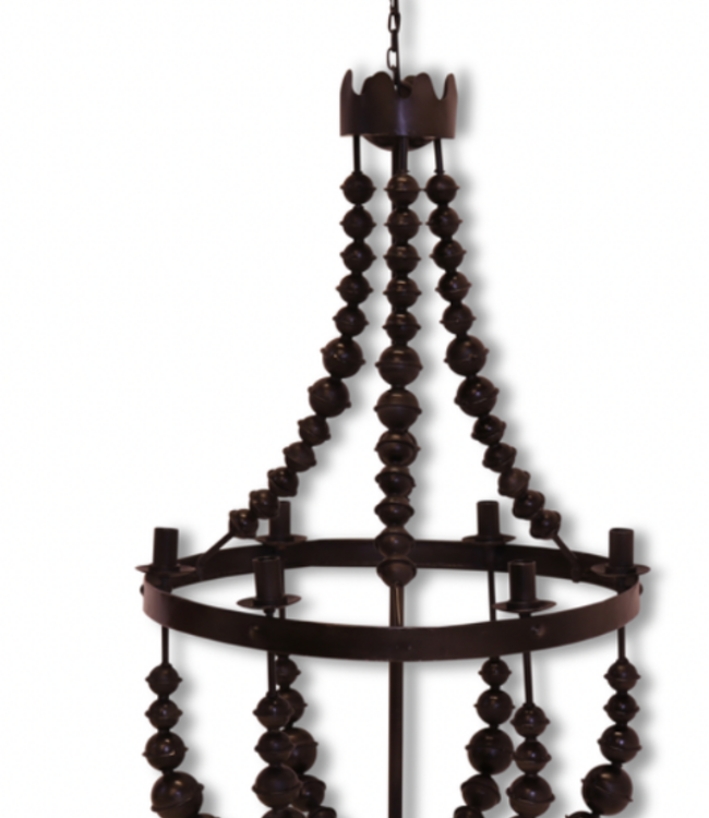 Rene Houtman Demo IJzeren Kroonluchter zwart Roest kleur