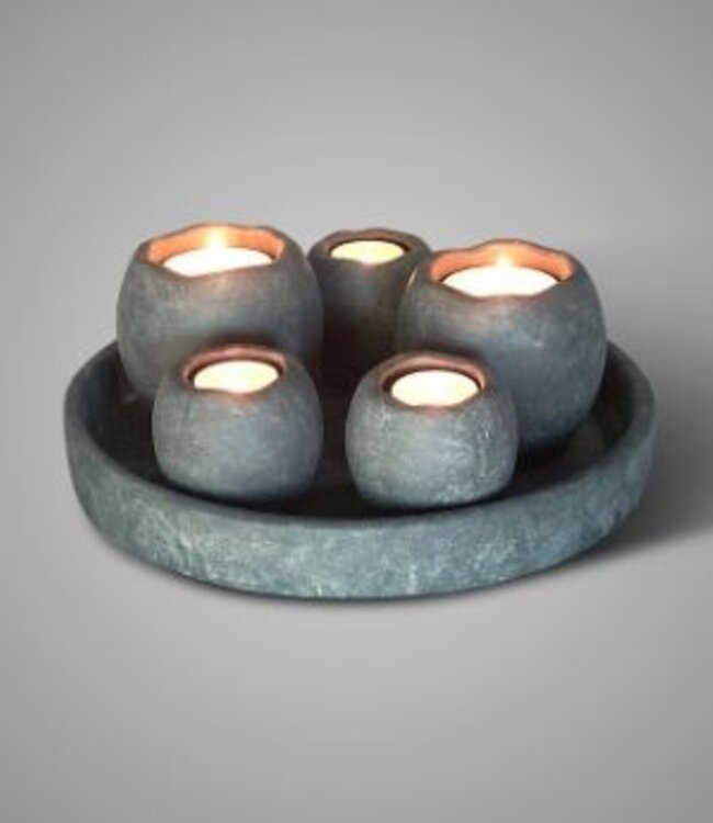 Brynxz Set Van 5 Theelichthouders Op Schaal | Majestic Vintage