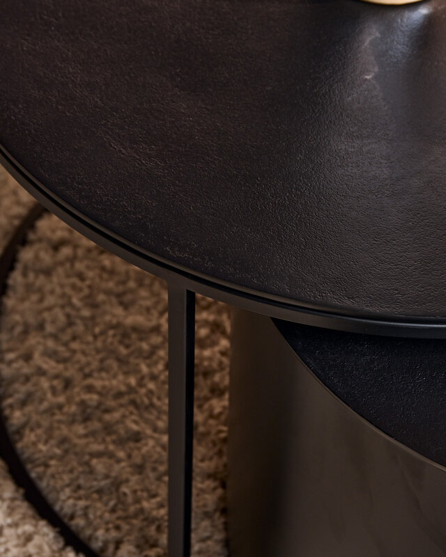 Starfurn Salontafel Luna | Zwart | Set van 2 | Aluminium