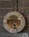 Be-Uniq Spiegel | Oud Hout | Nobis | Ø61 cm