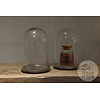Glazen Stolp Met Plateau | Vintage Finish | 2 Maten!