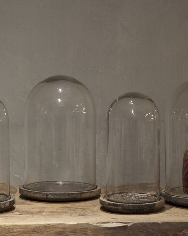 Be-Uniq Glazen Stolp Met Plateau | Vintage Finish | 2 Maten!