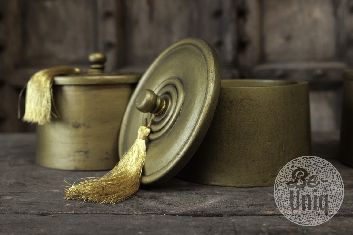 Be-Uniq Pot Vintage Gold | Met Kwast | 2 Maten!
