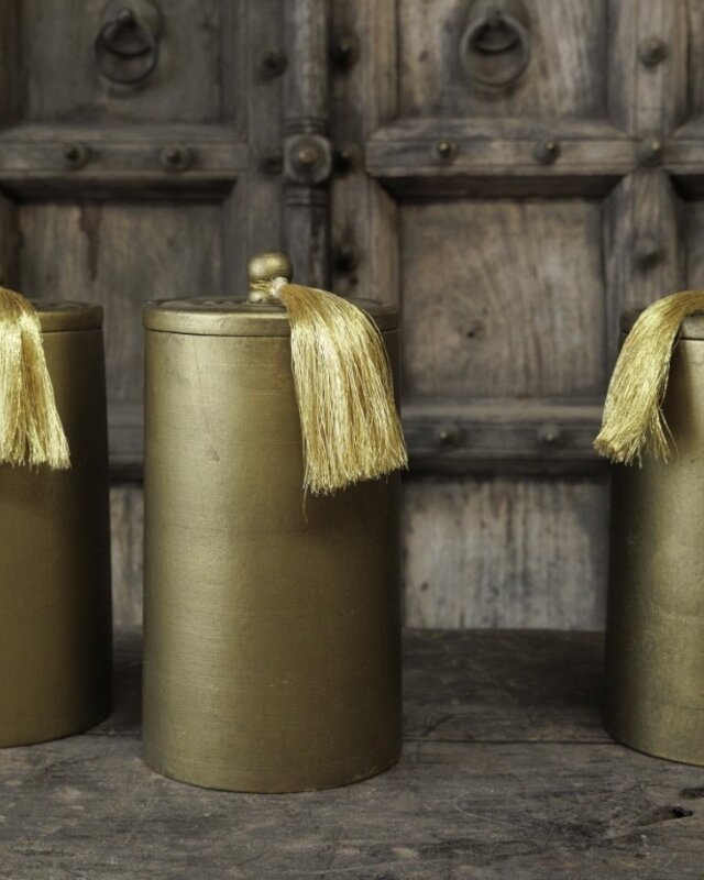 Be-Uniq Pot Vintage Gold | Met Kwast | 2 Maten!