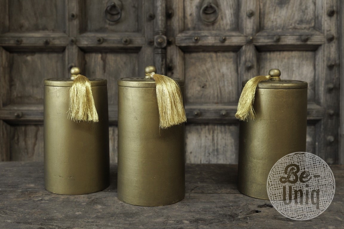 Be-Uniq Pot Vintage Gold | Met Kwast | 2 Maten!