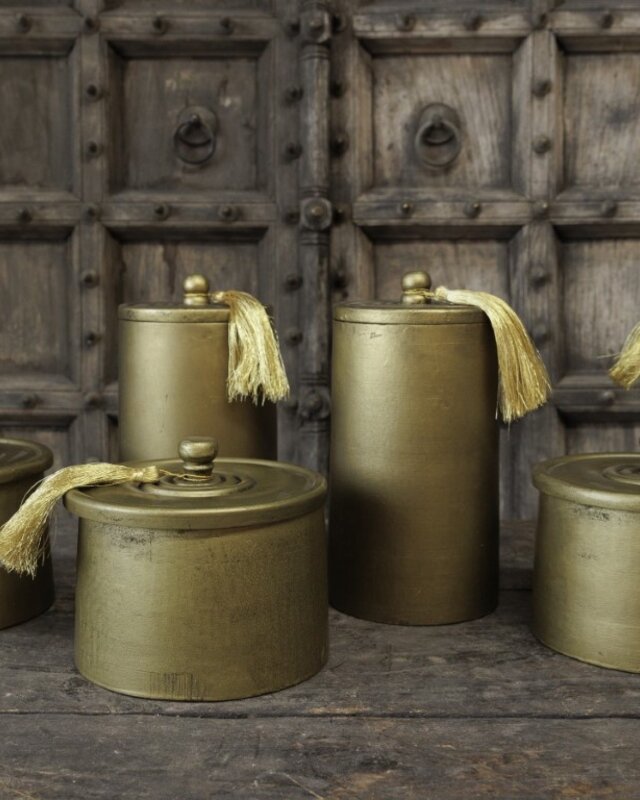 Be-Uniq Pot Vintage Gold | Met Kwast | 2 Maten!