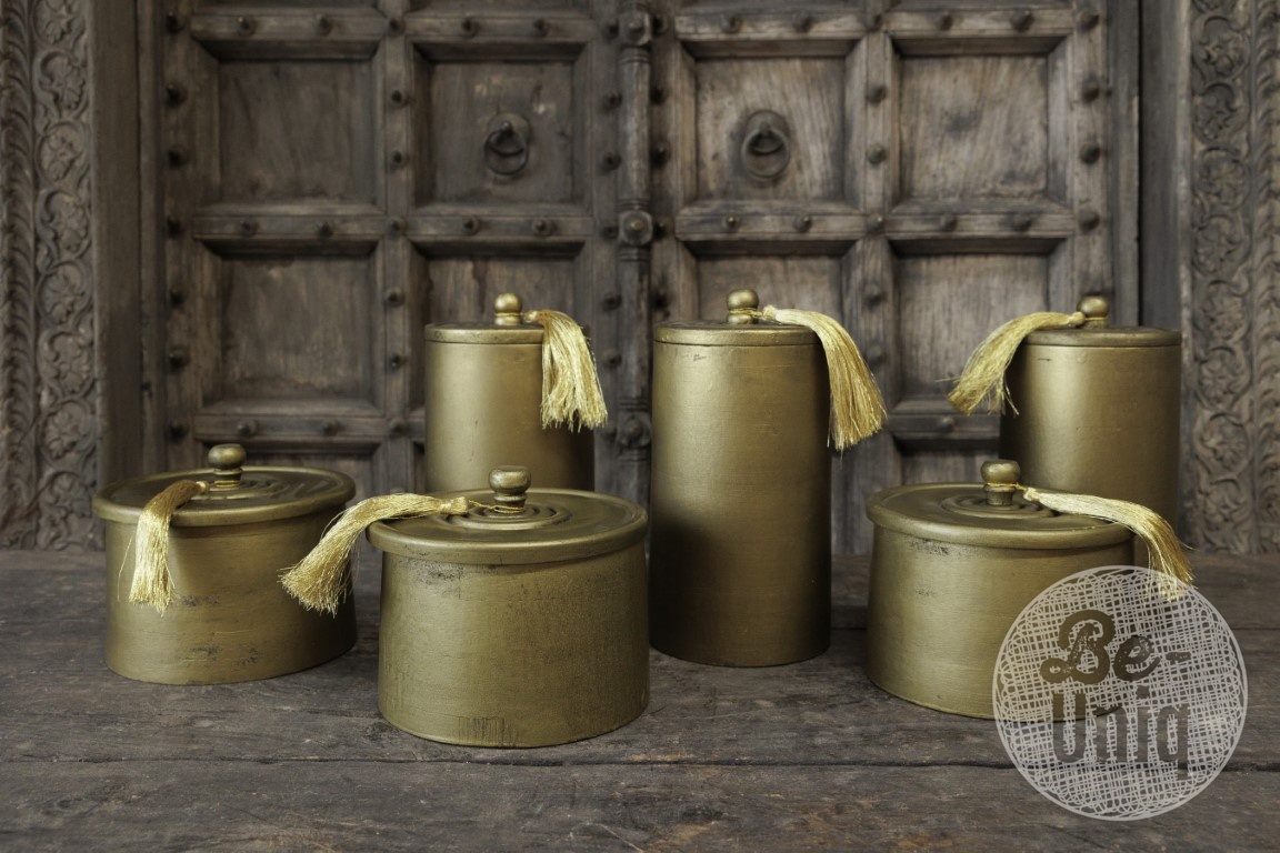 Be-Uniq Pot Vintage Gold | Met Kwast | 2 Maten!