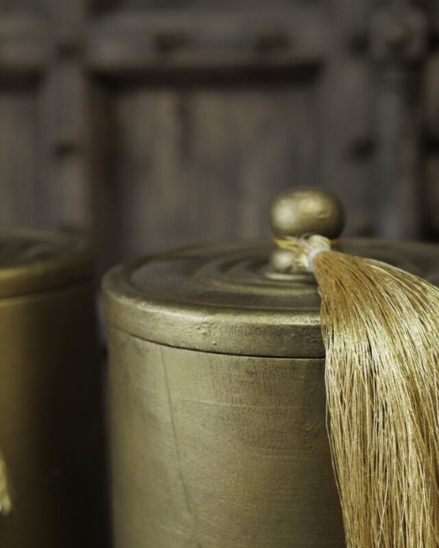 Be-Uniq Pot Vintage Gold | Met Kwast | 2 Maten!