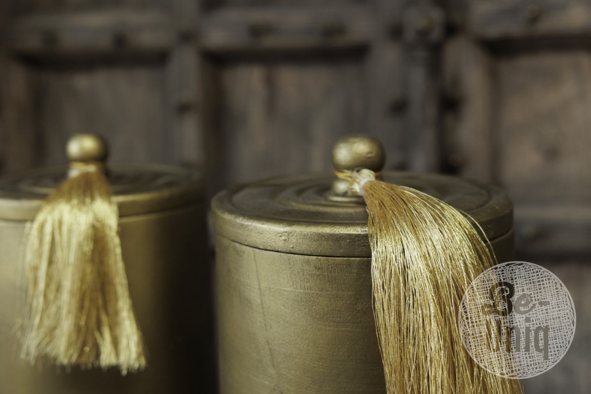 Be-Uniq Pot Vintage Gold | Met Kwast | 2 Maten!