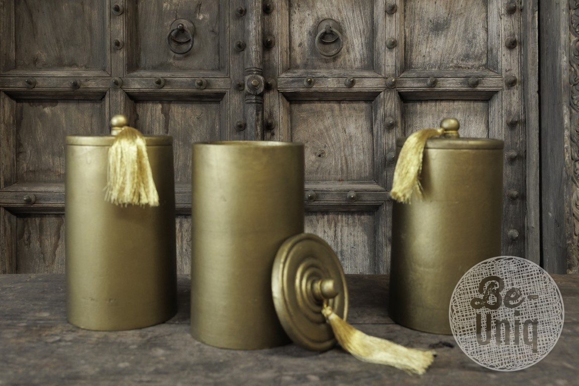 Be-Uniq Pot Vintage Gold | Met Kwast | 2 Maten!