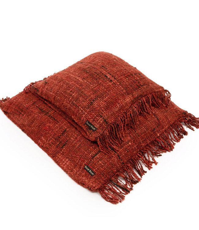 Bazar Bizar Antwerp The Oh My Gee kussenhoes - kersrood - 40 x 40 cm