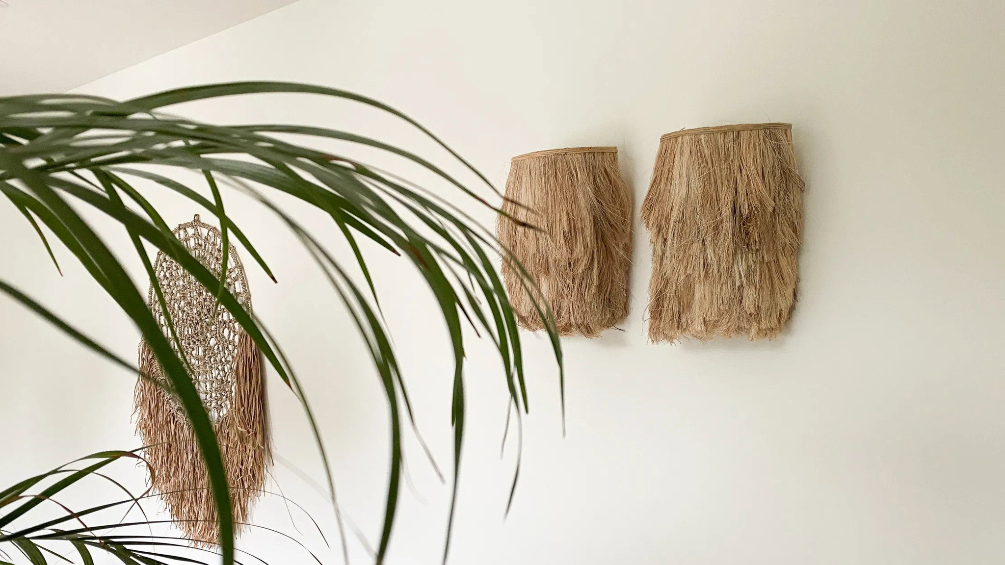Bazar Bizar Antwerp De Abaca wandapplique - naturel - S
