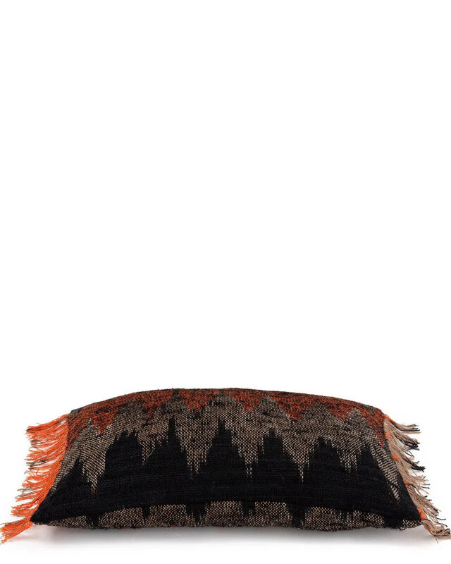 Bazar Bizar Antwerp De Oh My Gee kussenhoes - zwart-oranje - 30x50