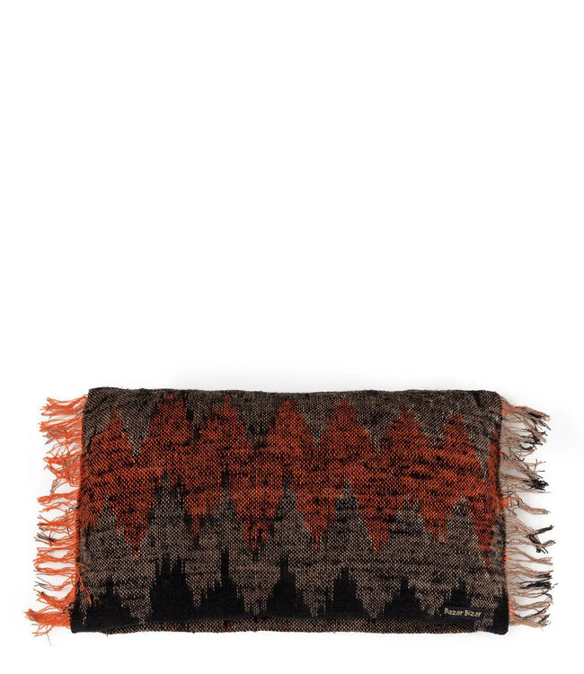 Bazar Bizar Antwerp De Oh My Gee kussenhoes - zwart-oranje - 30x50