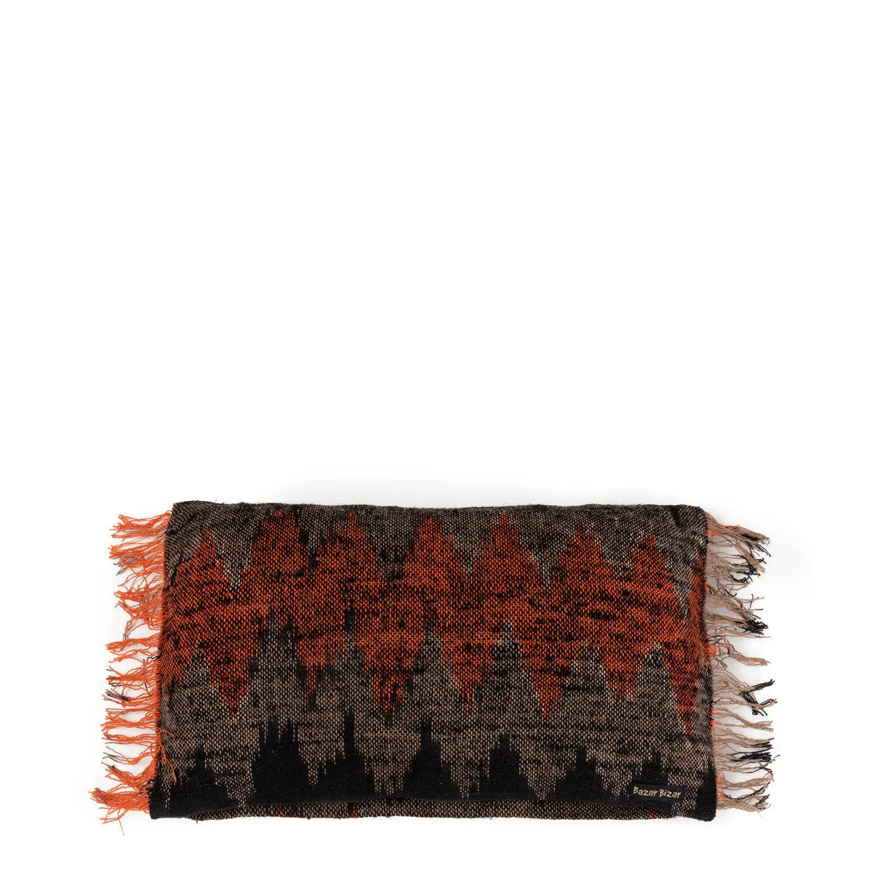 Bazar Bizar Antwerp De Oh My Gee kussenhoes - zwart-oranje - 30x50