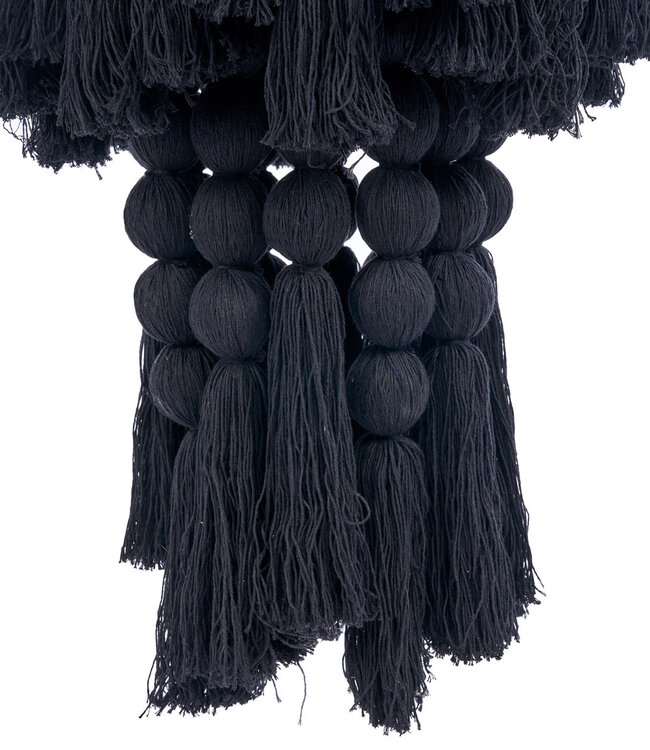 Bazar Bizar Antwerp De Nomad katoenen kroonluchter - zwart - XL