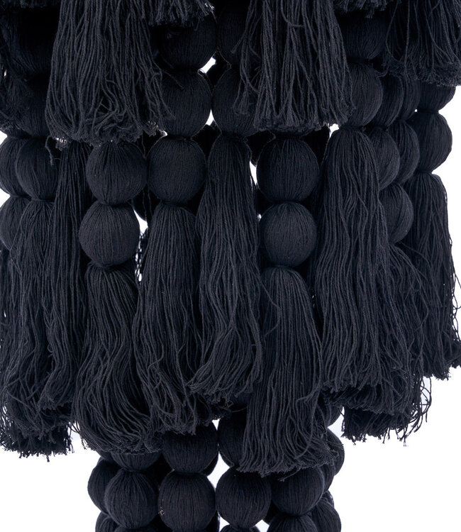 Bazar Bizar Antwerp De Nomad katoenen kroonluchter - zwart - XL