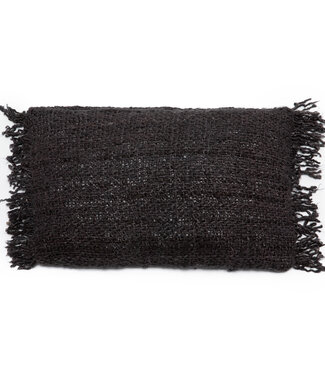 Bazar Bizar Antwerp The Oh My Gee Kussenhoes - Zwart/marineblauw - 30x50