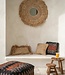 Bazar Bizar Antwerp De Raffia Flores vierkante kussenhoes - naturel - 40x40