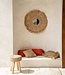 Bazar Bizar Antwerp De Raffia Flores vierkante kussenhoes - naturel - 40x40