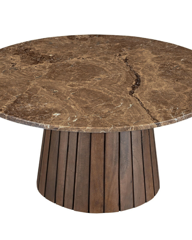 Livingfurn Brix Emperador Salontafel | Steen | H38 x D80 cm