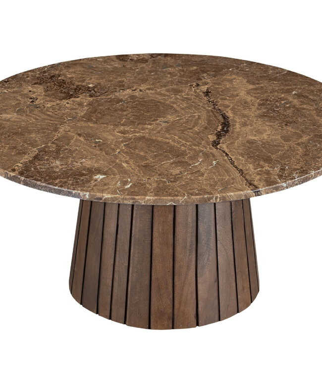 Livingfurn Brix Emperador Salontafel | Steen | H38 x D80 cm