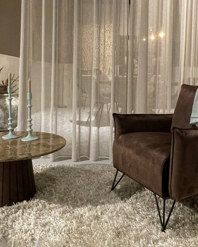 Livingfurn Brix Emperador Salontafel | Steen | H38 x D80 cm