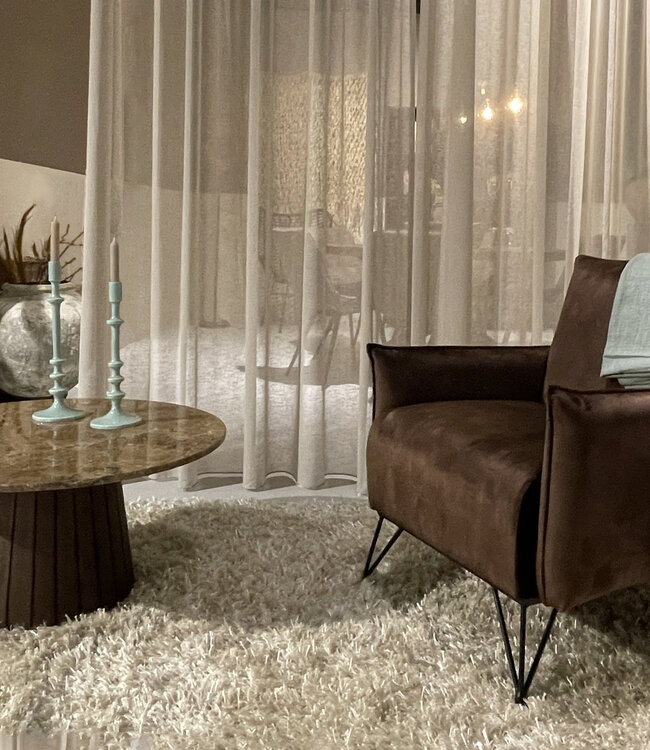 Livingfurn Brix Emperador Salontafel | Steen | H38 x D80 cm