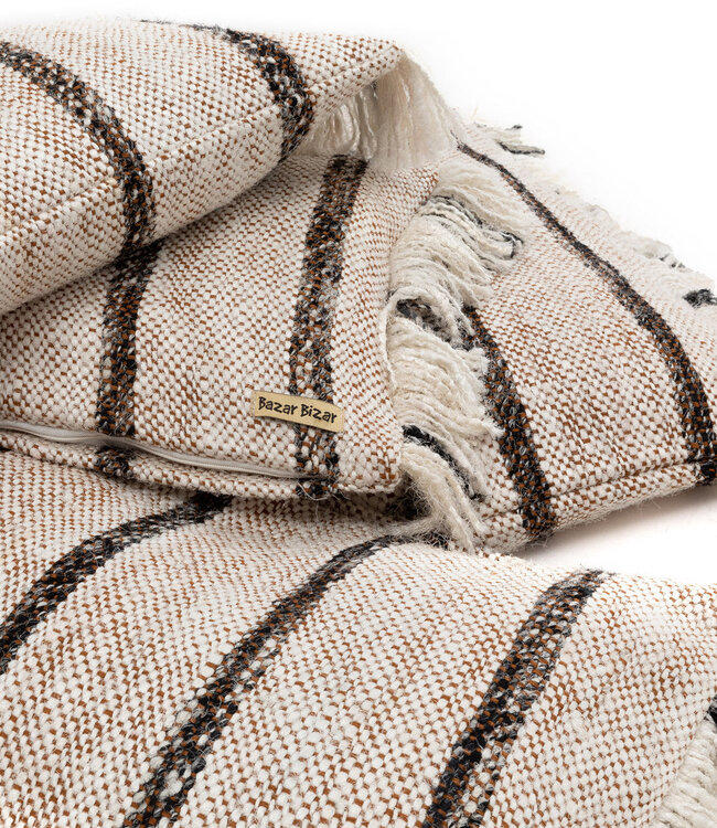 Bazar Bizar Antwerp De Oh My Gee Kussenhoes - Bohemien Wit - 30x50