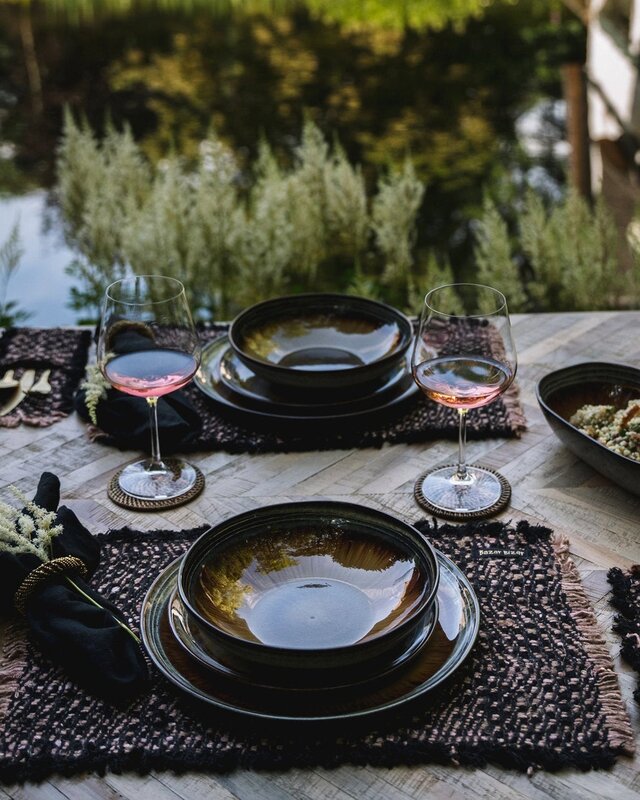 Bazar Bizar Antwerp De Oh My Gee-placemat - zwart koper