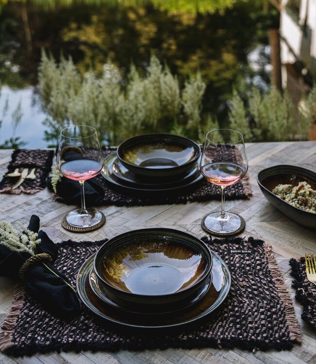 Bazar Bizar Antwerp De Oh My Gee-placemat - zwart koper