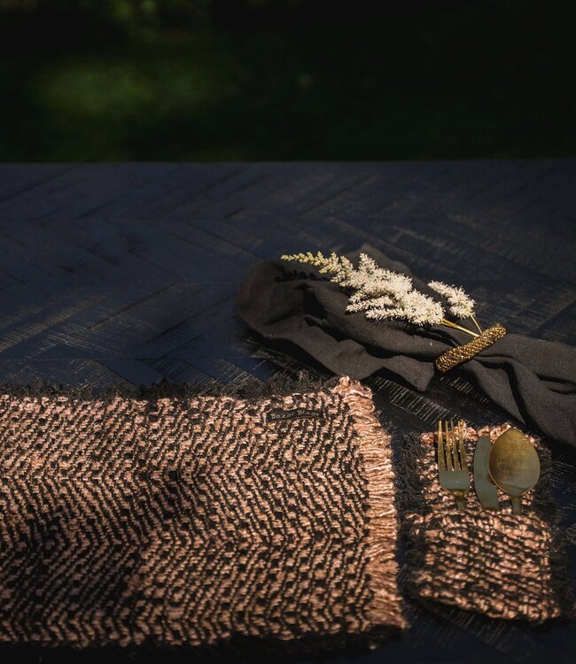 Bazar Bizar Antwerp De Oh My Gee-placemat - zwart koper