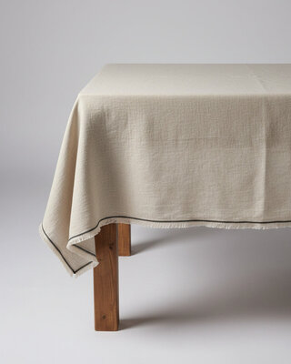 Bazar Bizar Antwerp Toscane tafelkleed - naturel zwart - 150x300