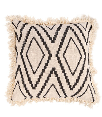 Bazar Bizar Antwerp De Sahara Diamond kussenhoes - natuurlijk zwart
