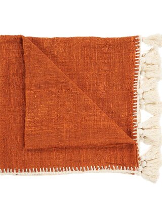 Bazar Bizar Antwerp The Stitch bedsprei - terracotta