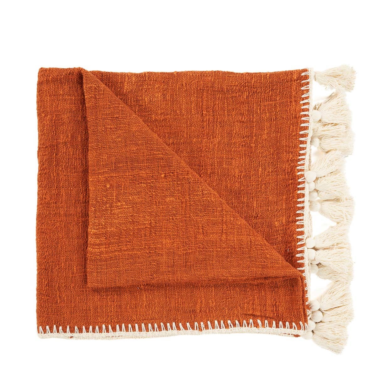 Bazar Bizar Antwerp The Stitch bedsprei - terracotta