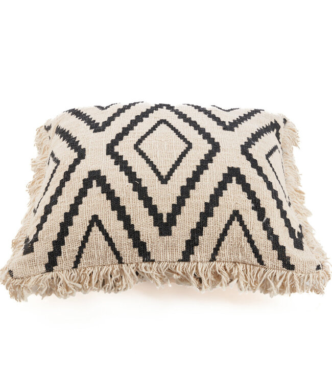 Bazar Bizar Antwerp De Sahara Diamond kussenhoes - natuurlijk zwart