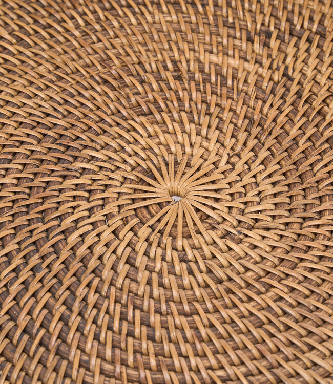 Bazar Bizar Antwerp Het rotan Rise-dienblad - naturel bruin