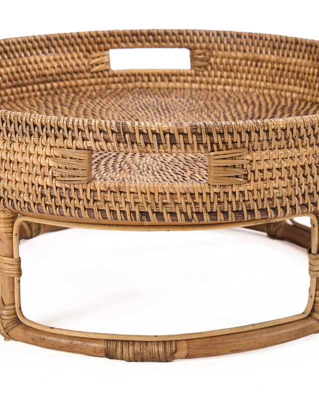Bazar Bizar Antwerp Het rotan Rise-dienblad - naturel bruin