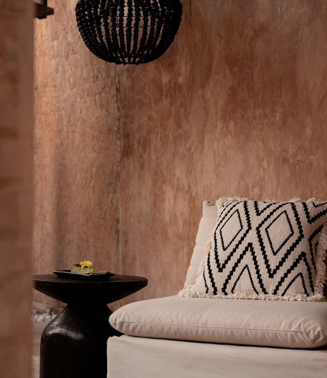 Bazar Bizar Antwerp De Sahara Diamond kussenhoes - natuurlijk zwart