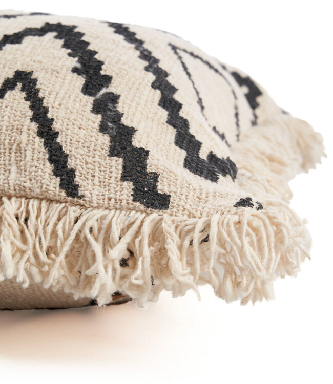 Bazar Bizar Antwerp De Sahara Diamond kussenhoes - natuurlijk zwart