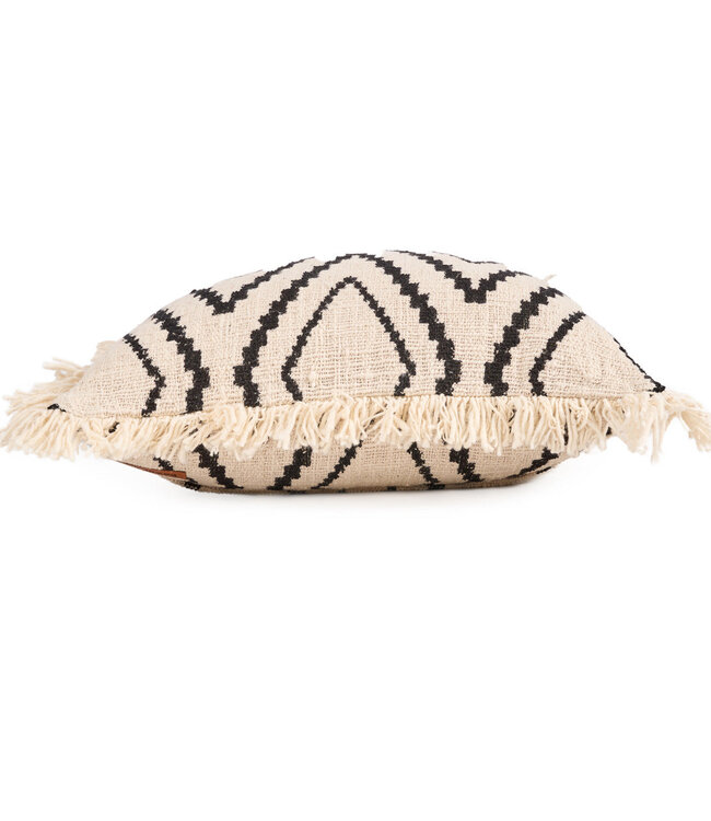 Bazar Bizar Antwerp De Sahara Diamond kussenhoes - natuurlijk zwart