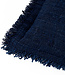Bazar Bizar Antwerp Kussenhoes met azuurkleurige franjes - indisch blauw - 30x50