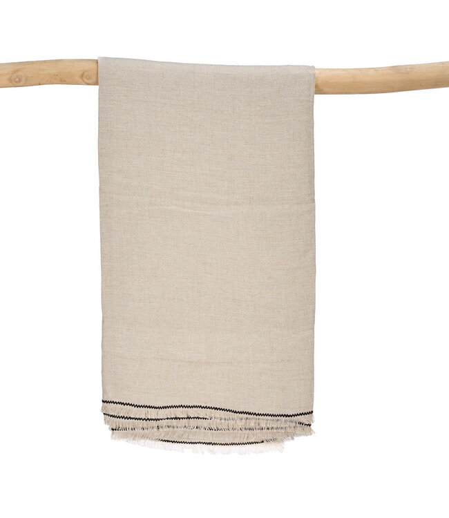 Bazar Bizar Antwerp Toscane tafelkleed - naturel zwart - 150x300