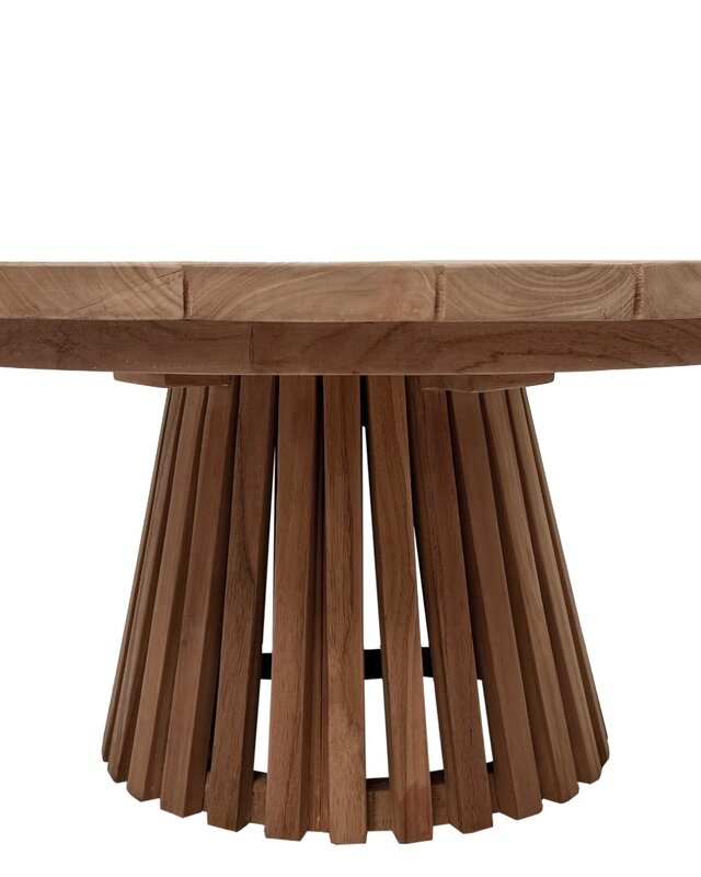 Livingfurn Cindo Tuintafel | Teakhout | H38 x D80 cm