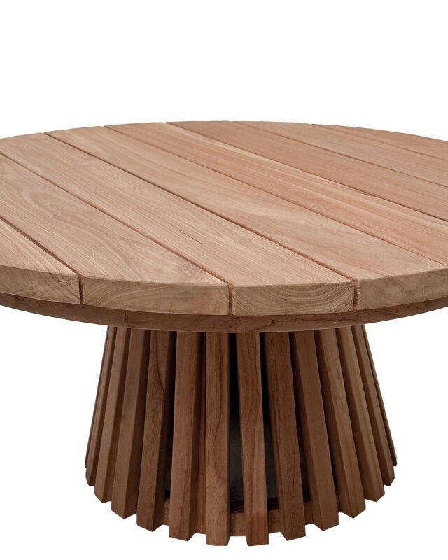 Livingfurn Cindo Tuintafel | Teakhout | H38 x D80 cm