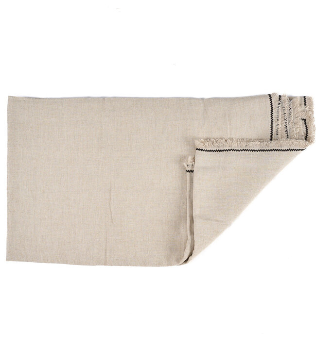 Bazar Bizar Antwerp Toscane tafelkleed - naturel zwart - 150x300