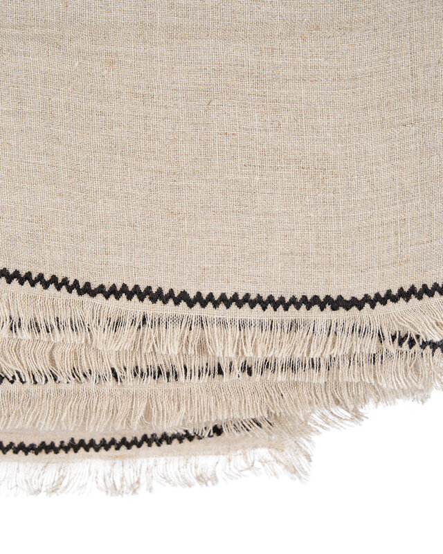 Bazar Bizar Antwerp Toscane tafelkleed - naturel zwart - 150x300